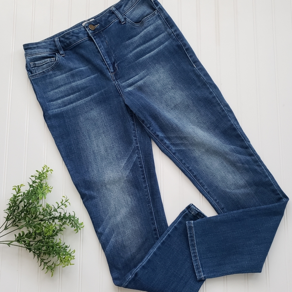 Logo Lori Goldstein High Rise Skinny Jeans Stretch size 6